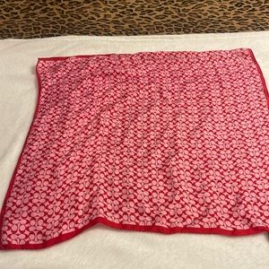 Coach red signature print scarf